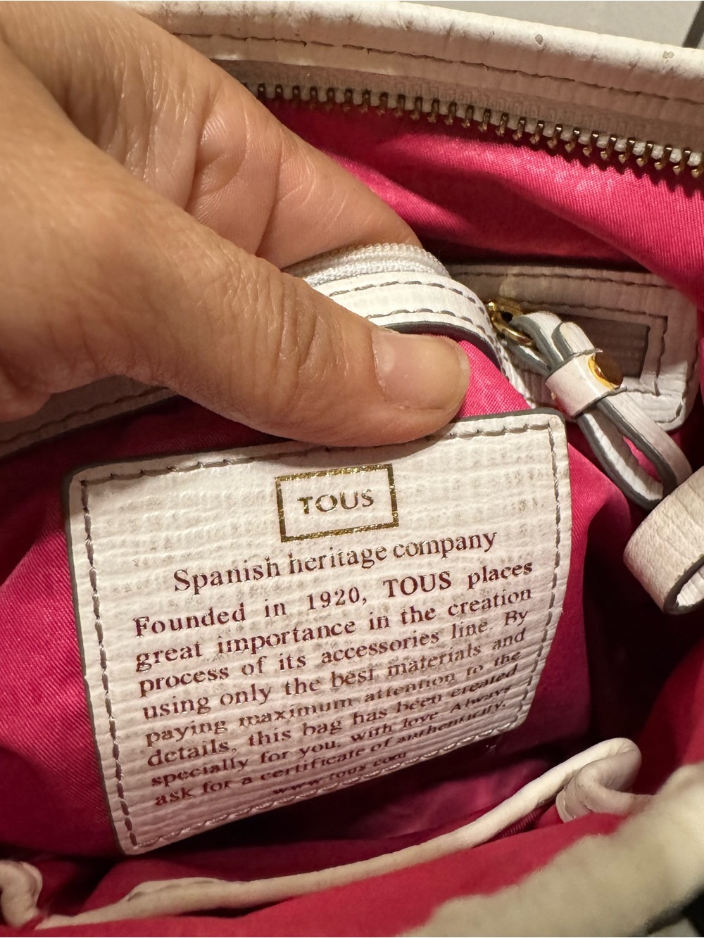 TOUS Cream and Taupe Pattern Shoulder Bag - Picture 5 of 16